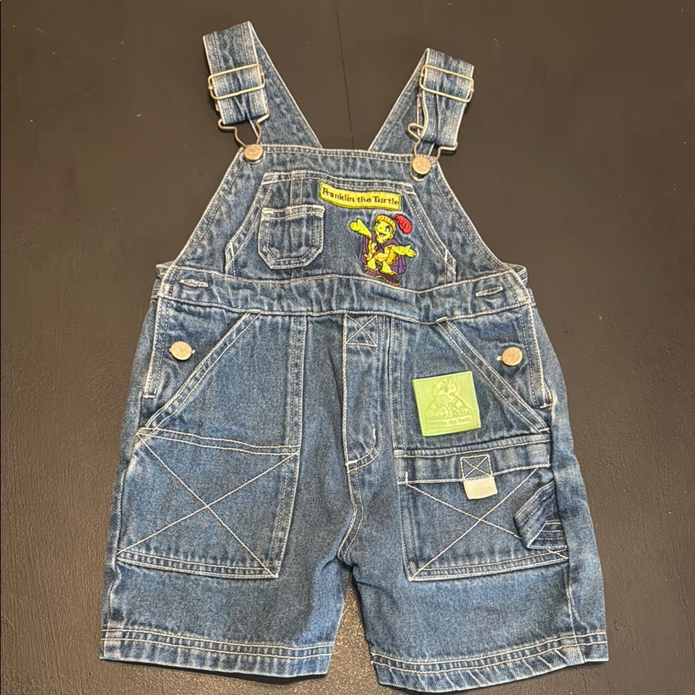 Franklin the Turtle Vintage Overalls
